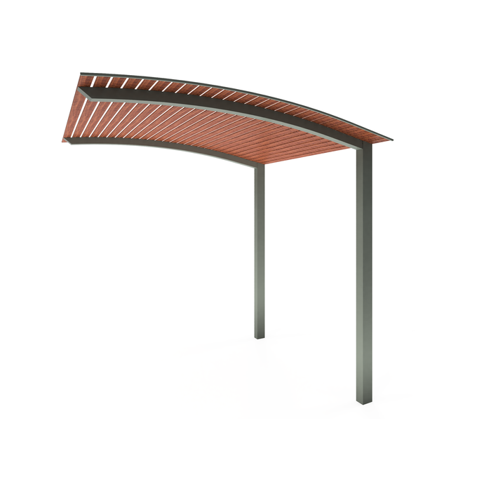 Exterior Life 3.25m Miami Curved Woodland Grey/Wild Olive Pergola