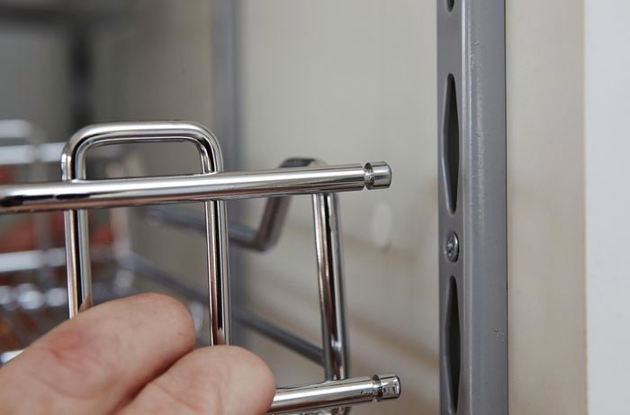 Cabinet pull-out baskets.