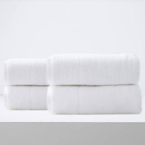4pc Renee Taylor Aireys 650gsm Zero Twist Bath Sheet Snow