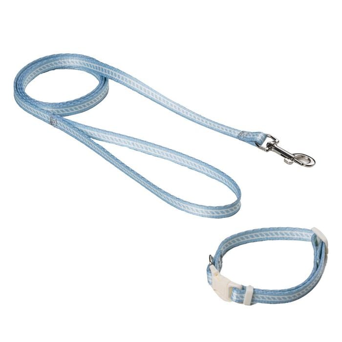 Happy Tails Blue Puppy Collar & Leash Set
