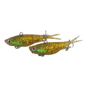 Swimerz 95mm Soft Vibe Clear Gold, 2 Pack