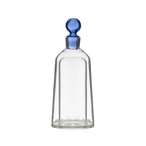 Tempa Bennett Glass Tapered Whisky Alcohol Decanter 13x33.5cm Blue