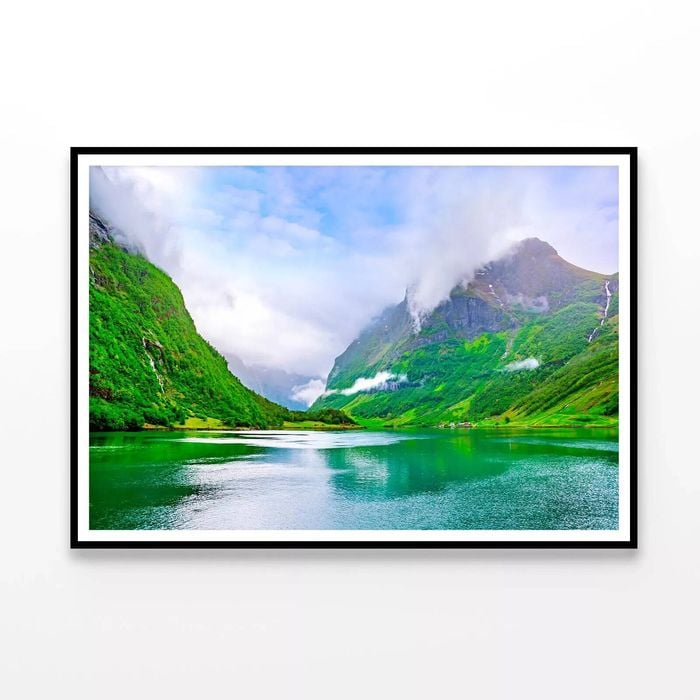 Scandinavian with Mountains  Print 100% Australian Made 90x60cm  (Poster)