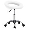 vidaXL Dining Chair Swivel Office Chair Adjustable Side Chair White Faux Leather