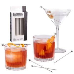 Bartender Stainless Steel Cocktail Picks Set 10