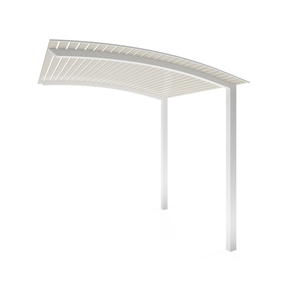 Exterior Life 5.0m Miami Curved Pearl White/Surfmist Pergola