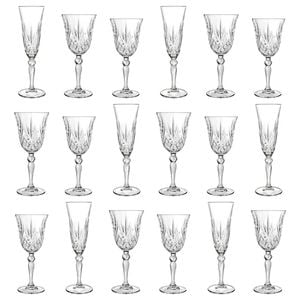 RCR Crystal 18pc Melodia Wine Glasses Set