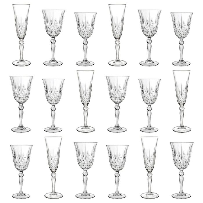 RCR Crystal 18pc Melodia Wine Glasses Set