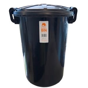 Morgan 70L Black Rubbish Bin Plus Lid