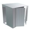 Build-a-Shed 1.5 x 2.3 x 2.0m Tunnel Shed Tunnel Sliding Door Plus Double Hinged Side Door - Zinc