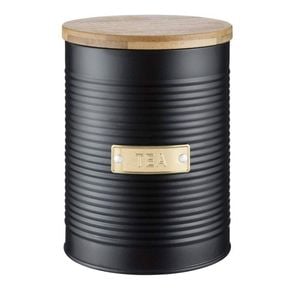 Otto Tea Canister 1.4l 11x15.5x11cm Black Typhoon