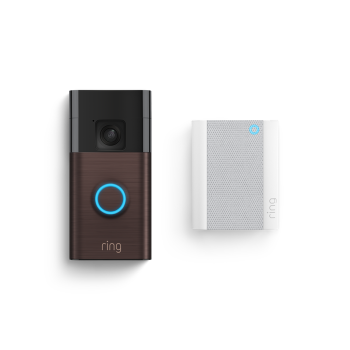 Ring Venetian Bronze Battery Video Doorbell with Chime Bunnings