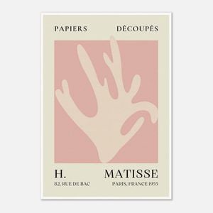 Galrie Papiers Découpés Pink Foliage H. Matisse Print (1955) Elegant for your Home, Poster Only, A1 60 x 84cm (23 x 33inch)