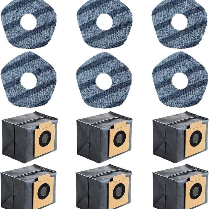 Hygieia Mop Pads & Bags For eufy X10 Pro Omni Robot Vacuum Cleaners Pack of 12