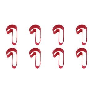 8PK R&M Candy Cane Cookie Cutter Polyresin Coated Steel 9cm - Red