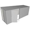 Build-a-Shed 1.5 x 5.2 x 2m Double Hinged Side Door Skillion Shed - Zinc