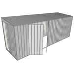 Build-a-Shed 1.5 x 5.2 x 2m Double Hinged Side Door Skillion Shed - Zinc