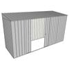 Build-A-Shed 1.2 x 3.7 x 2.0m Skillion Double Sliding Side Door Shed - Zinc