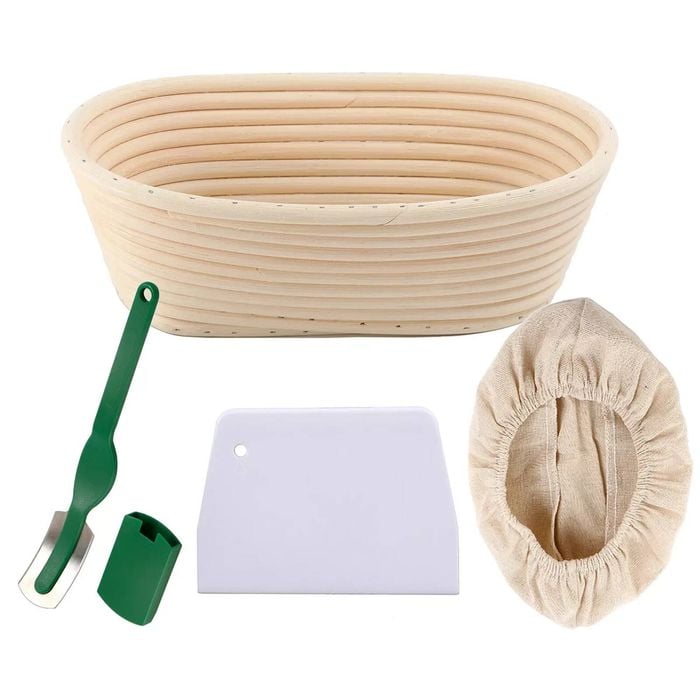 Oval Bread Proofing Basket Set Bannetons Baking Mold Fermentation Basket 25cm
