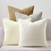 Gioia Casa Corduroy Velvet Cushion Covers - Soft Velvet Fabric with Hidden Zipper - Gradient Beige, 45cm x 45cm (Pack of 4)