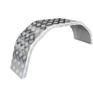 Swiftco Trailers Single Axle ALUMINIUM Treadplate Guard - 4 BENDS - 10 Inch Wide - Suits 14 Inch Tyre