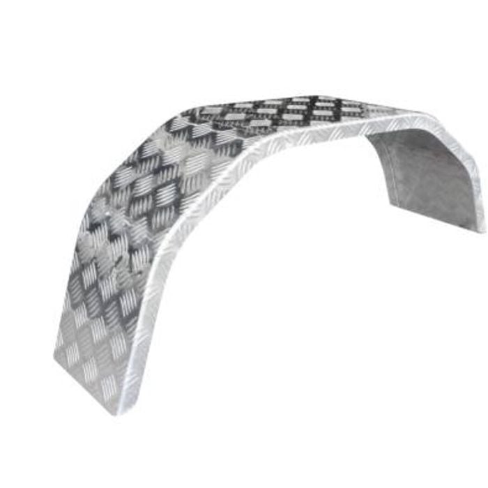 Swiftco Trailers Single Axle ALUMINIUM Treadplate Guard - 4 BENDS - 10 Inch Wide - Suits 14 Inch Tyre