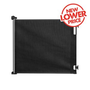 Perma Child Safety Black Extra Wide And Extra Tall Retractable Baby Gate