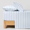 Dreamaker Bask Washed Cotton Yarn Dyed Stripe Sheet Set Sky Double
