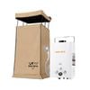 San Hima Camping Awning Shower Tent Fold-out Instant + 8l Gas Hot Water Heater White