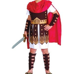 Brave Ancient Roman Soldier Boys Gladiator Costume - 10-12