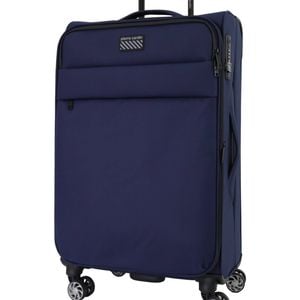 Pierre Cardin Soft Water-repellent Large Suitcase Spinner Luggage Navy