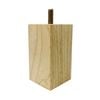 Adoored 53 x 53 x 100mm Raw Wood Square Furniture Leg