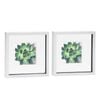 Nicola Spring 10" X 10" White 3d Box Photo Frames - 6" X 6" Mount - Pack Of 2