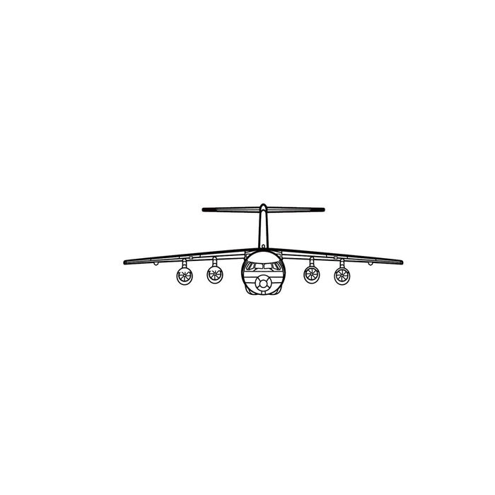 Ignite Laser British Aerospace 146 (BAe 146) - Regional Jet Aircraft Silhouette Metal Wall Art Coated Black 15.7 inch - 40 cm