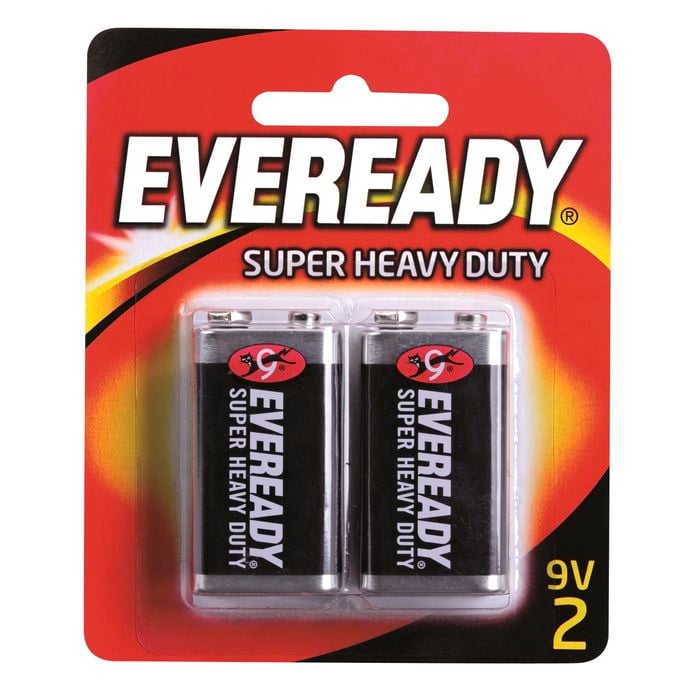 Eveready 9V Super Heavy Duty Battery - 2 Pack