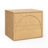 Aurora 2 Drawer Arch Bedside Table in Natural Oak