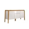 HomeStar Finland Modern Wooden Sideboard Buffet Unit Storage Cabinet - White