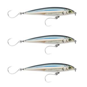 3x Rapala 12cm Saltwater X Rap Long Cast Shallow Minnow Fish Lures - Anchovy