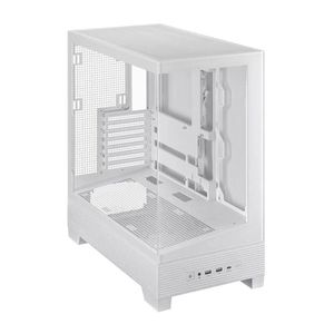 ASUS A31 ATX Mid Tower Case – Tempered Glass – White – Sleek Design for Gaming & Performance Builds