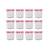 Argon Tableware 90ml Glass Jam Jars With Airtight Red Gingham Lids - Set Of 12 Empty Screw Top Kitchen Storage Preserving Jar