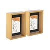 Nicola Spring 3d Deep Box Photo Frames - 5 X 7" With 4 X 6" Mount - Light Wood - Pack Of 2