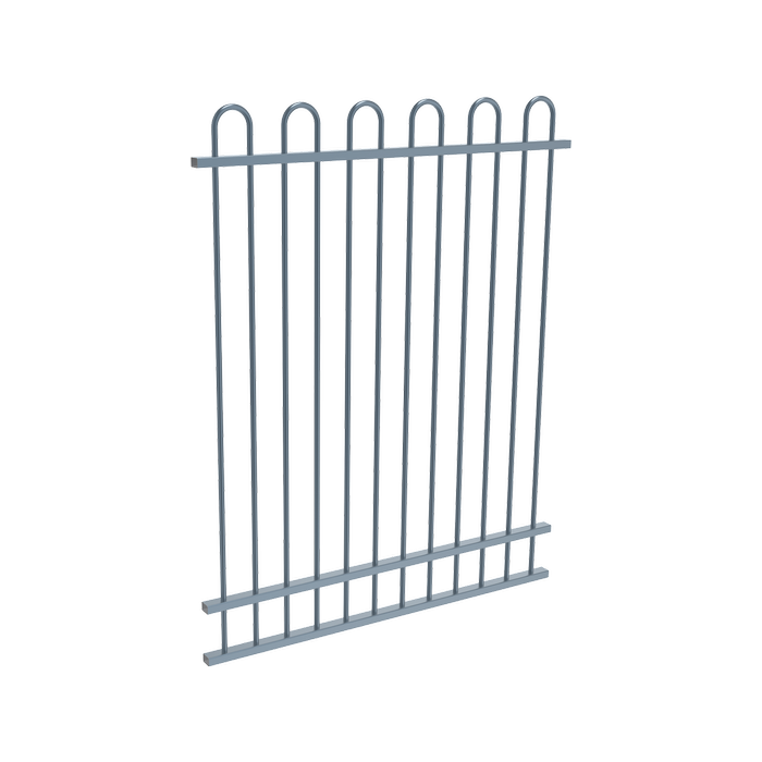 ProtectorAl 350 - 1200 x 1500mm Deep Ocean Aluminium Pool Fence Panel Loop Top With Mid Rail