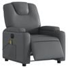 vidaXL Electric Massage Recliner Chair Armchair Single Sofa Grey Faux Leather
