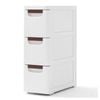 Costway Narrow Storage Cabinet Wheel 3Drawer Cart Organizer Dresser Chest
