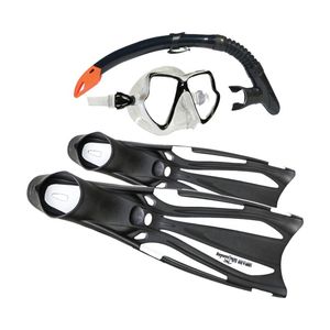 Land & Sea Sports Whitsunday Snorkelling Fins Goggles Set White L Euro 44-45