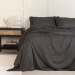Royal Comfort Linen Sheet Set Premium Bedding Ultra Soft King Charcoal