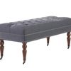 Bellay Linen Ottoman Bench - Light Grey