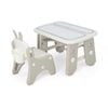 Costway Kids Table And Chair Set Adjustable Art Play Desk W/magnetic Board Grey
