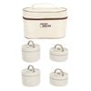 NNEOBA 4Pcs 304 Stainless Steel Insulated Lunch Container Set Beige