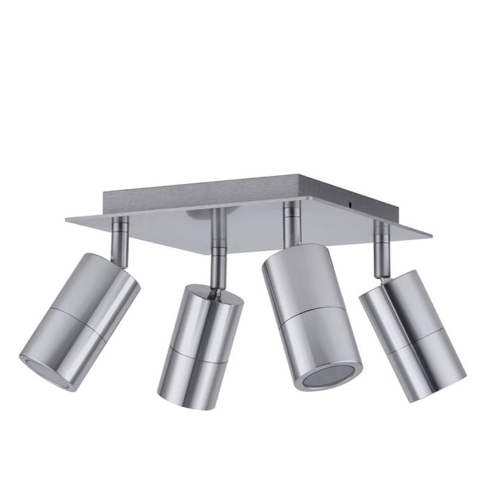 CLA Lighting Exterior Adjustable 4 Head Square Spot Light (Titanium) IP44